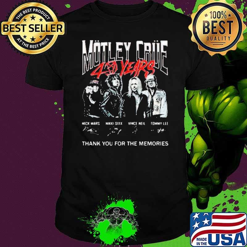 Motley Crue 40 Years Thank You For The MEmories Shirt