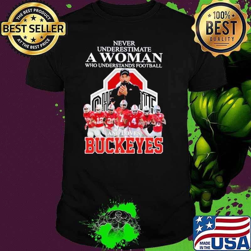 Never Underestimate A Woman Who Understand Football And Loves Buckeyes Shirt