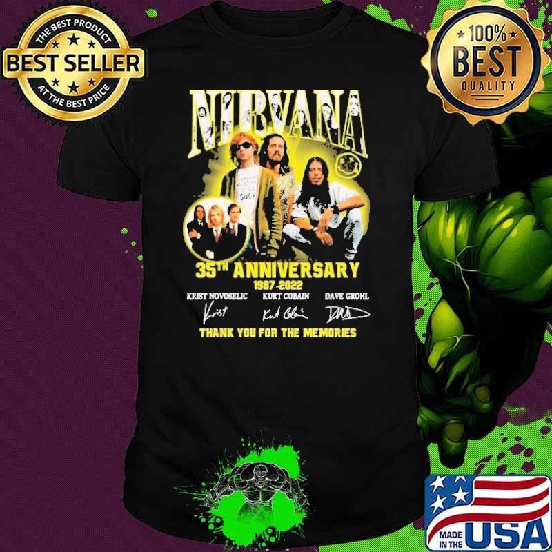Nirvana 35th Anniversary 1987 2022 Thank You For The Memories Shirt