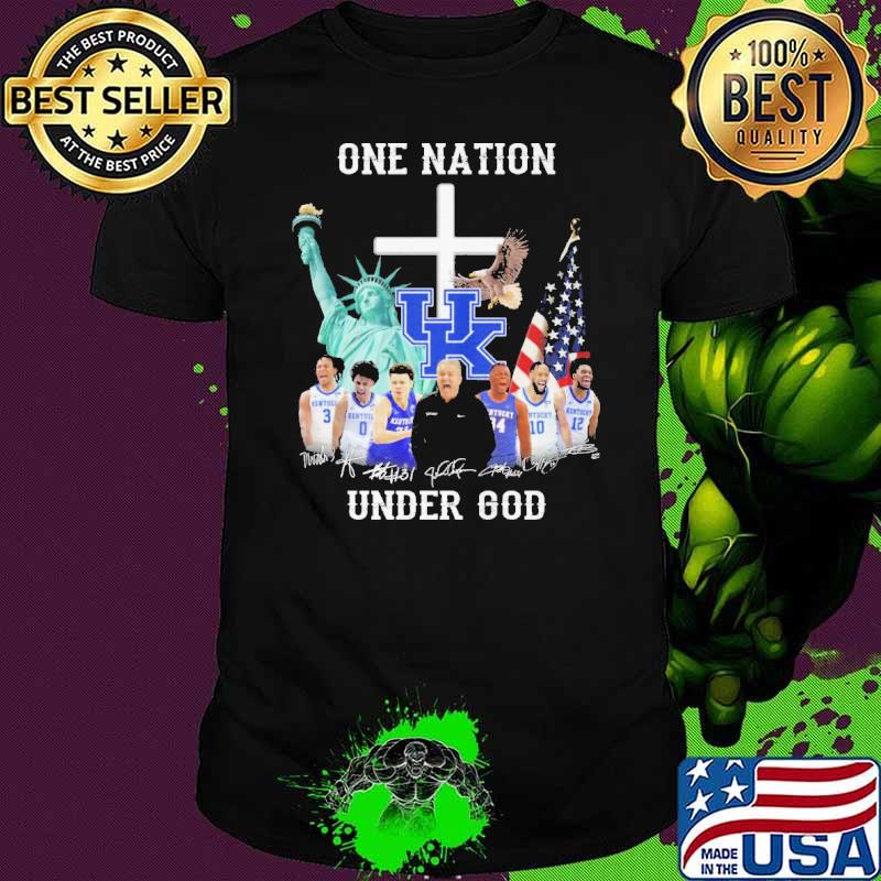 One nation Kentucky Wildcats under god signatures shirt