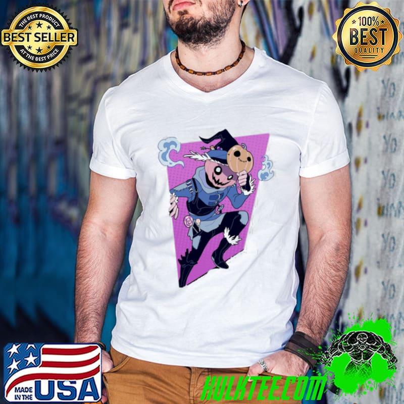 Purple art scarecrow halloween illustration shirt Purple art scarecrow halloween illustration shirt