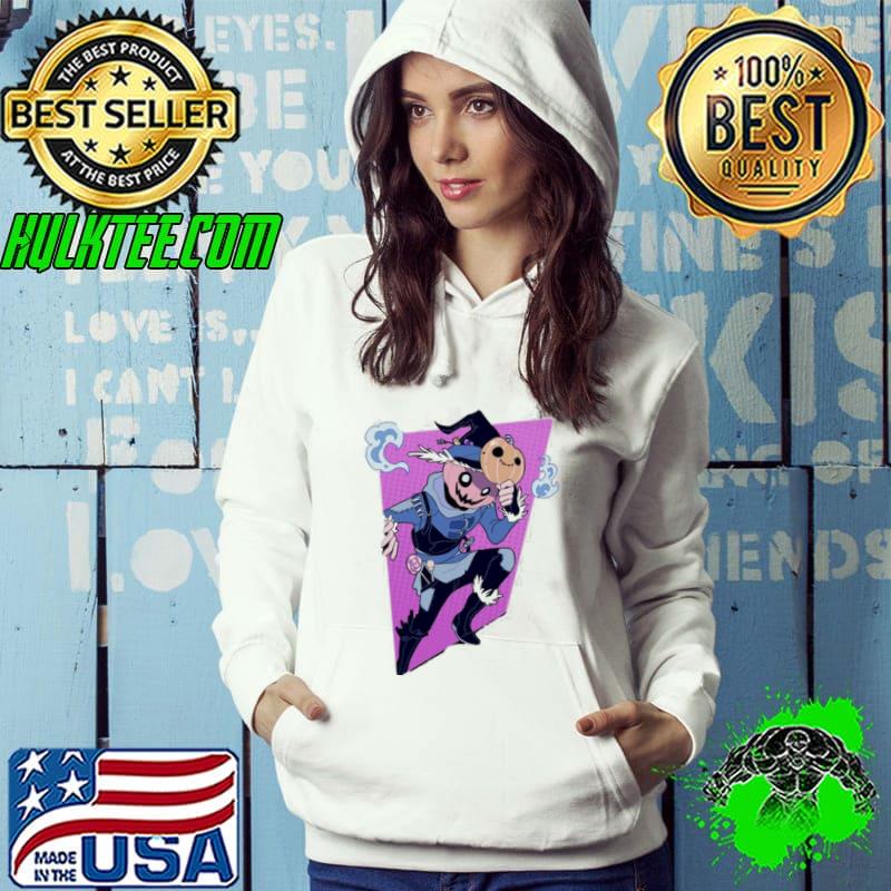 Purple art scarecrow halloween illustration s Hoodie Purple art scarecrow halloween illustration s Hoodie