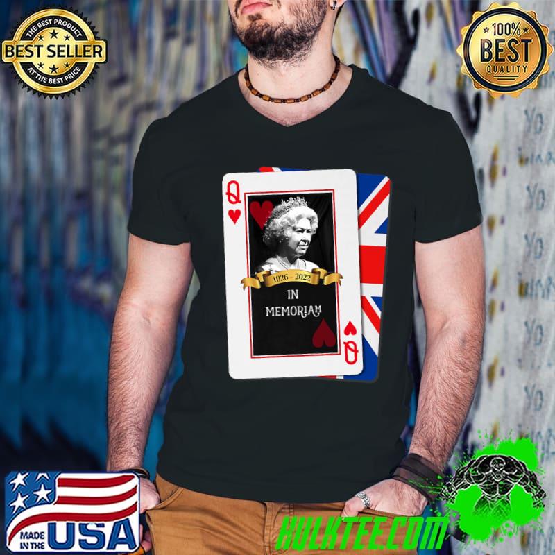Queen Elizabeth II Playing Card memoriam Skat Royal Uk England T-Shirt
