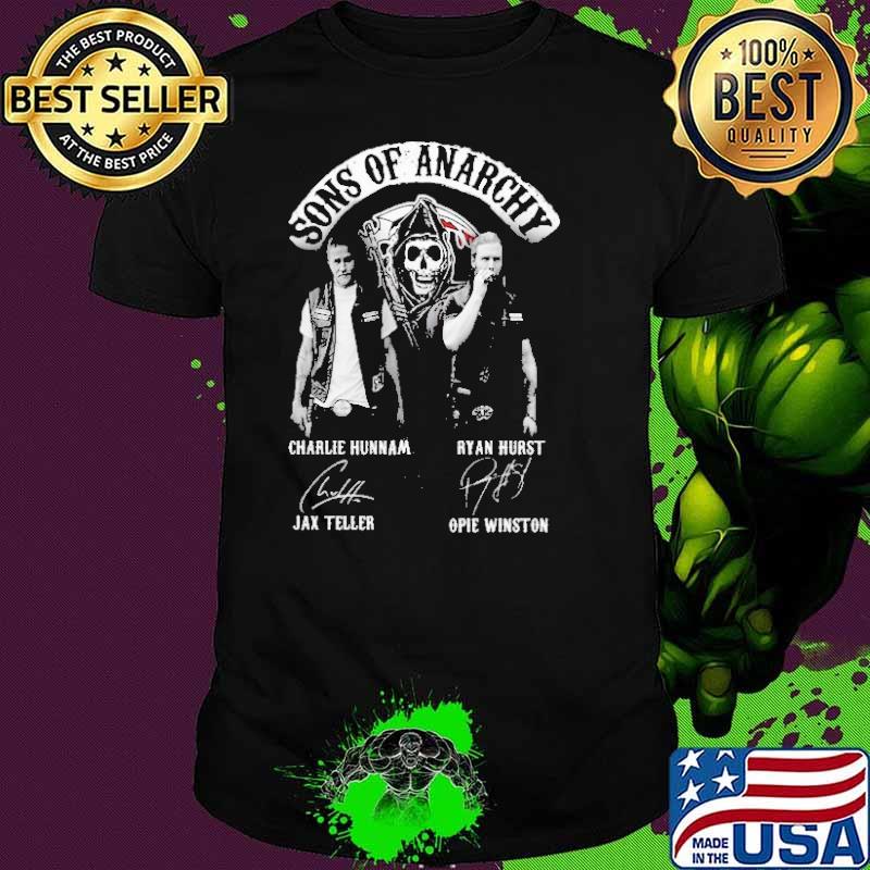 Son of anarchy skull signatures shirt