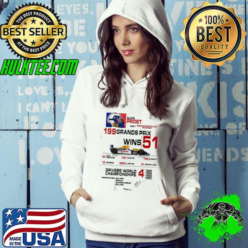 Stats with car and helmet design alain prost formula 1 car racing f1 s Hoodie Stats with car and helmet design alain prost formula 1 car racing f1 s Hoodie