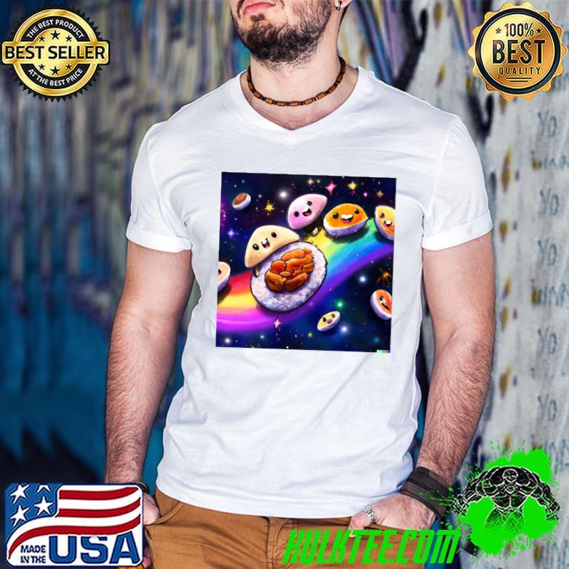 Sushi Floating In Galaxy Made By Artificial Intelligence T-Shirt