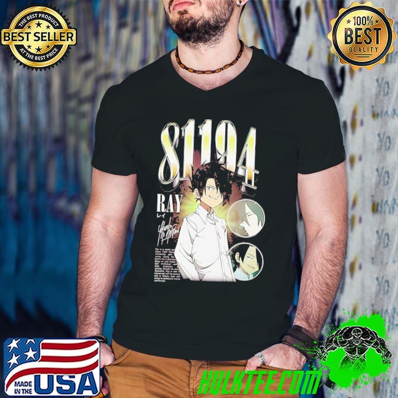 The promised neverland ray 81194 90s vintage anime design classic shirt