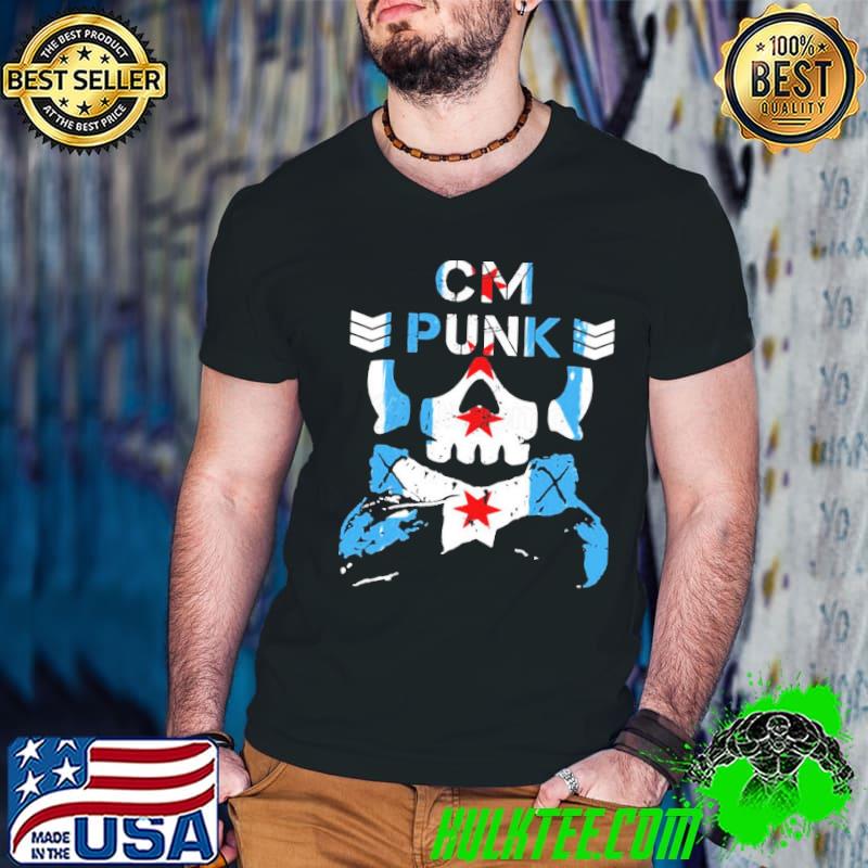 The skull vintage design cm punk best in the world classic shirt