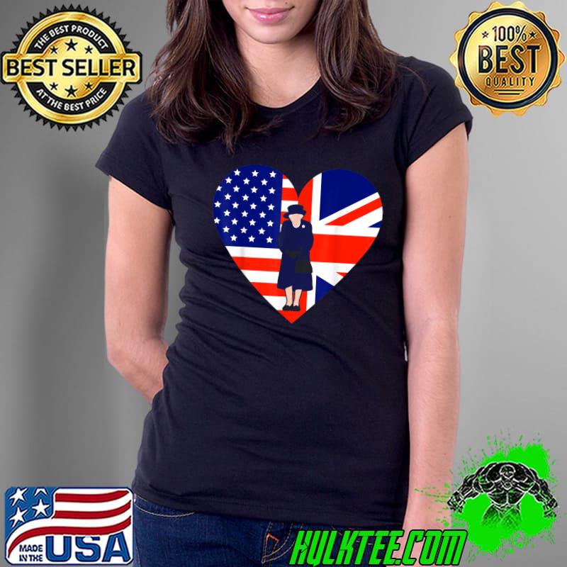 Usa Uk Love British Monarch Queen Elizabeth T-Shirt Ladies Tee Usa Uk Love British Monarch Queen Elizabeth T-Shirt Ladies Tee
