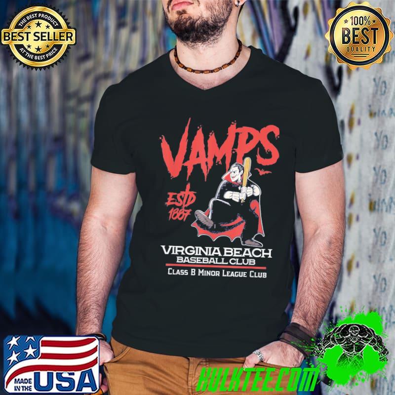 Virginia beach vamps minor league retro baseball team shirt