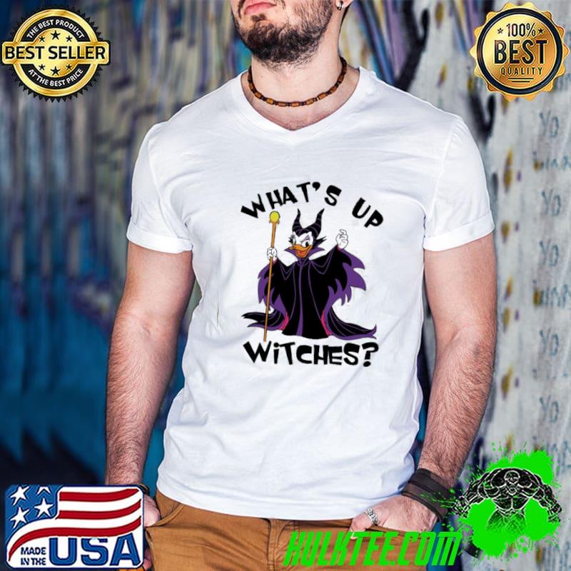 What up witches Donald duck funny graphic halloween spooky night shirt