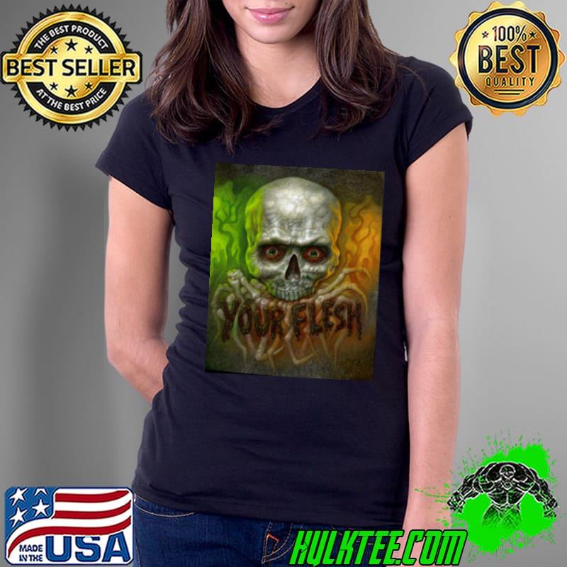 Your Flesh Magazine Skull Shirt Ladies Tee Your Flesh Magazine Skull Shirt Ladies Tee