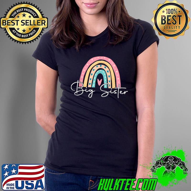 Youth Promoted To Big Sister 2023 Rainbow For Girls T-Shirt Ladies Tee Youth Promoted To Big Sister 2023 Rainbow For Girls T-Shirt Ladies Tee