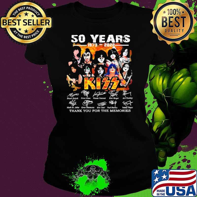 50 Years 1973 2022 Kiss Thank You For The Memories Shirt Ladies tee 50 Years 1973 2022 Kiss Thank You For The Memories Shirt Ladies tee