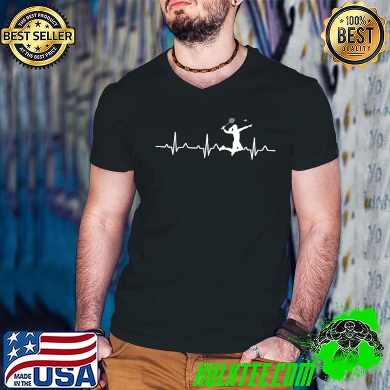 Badminton Heartbeat Pulse For Badminton Girls T-Shirt