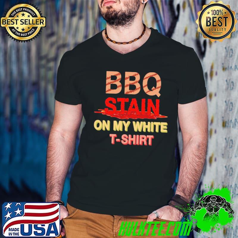 Bbq stain on my white replicated retro art shirt