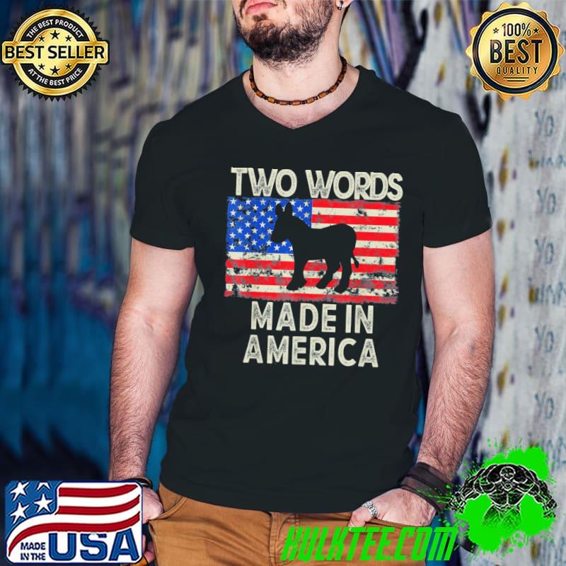 Biden two words madeinAmerica us flag shirt
