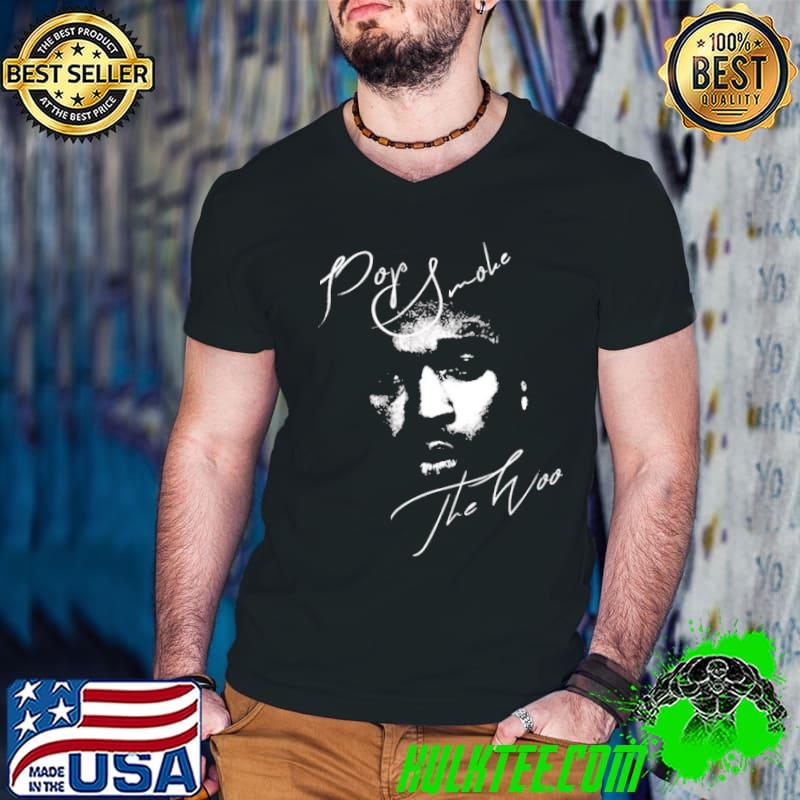Black and white pop rapper portrait retro art shirt