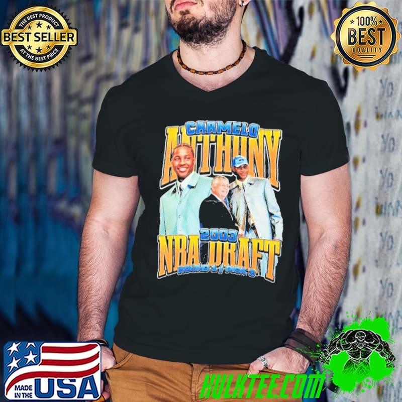 Carmelo anthony NBA draft 2003 t retro art shirt