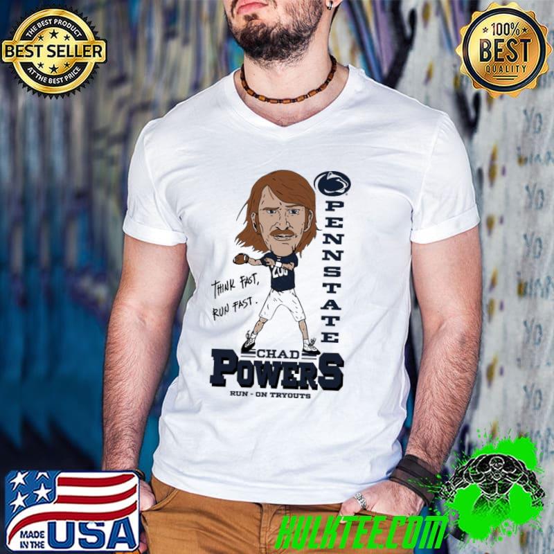 Chad power run on tryouts shirt