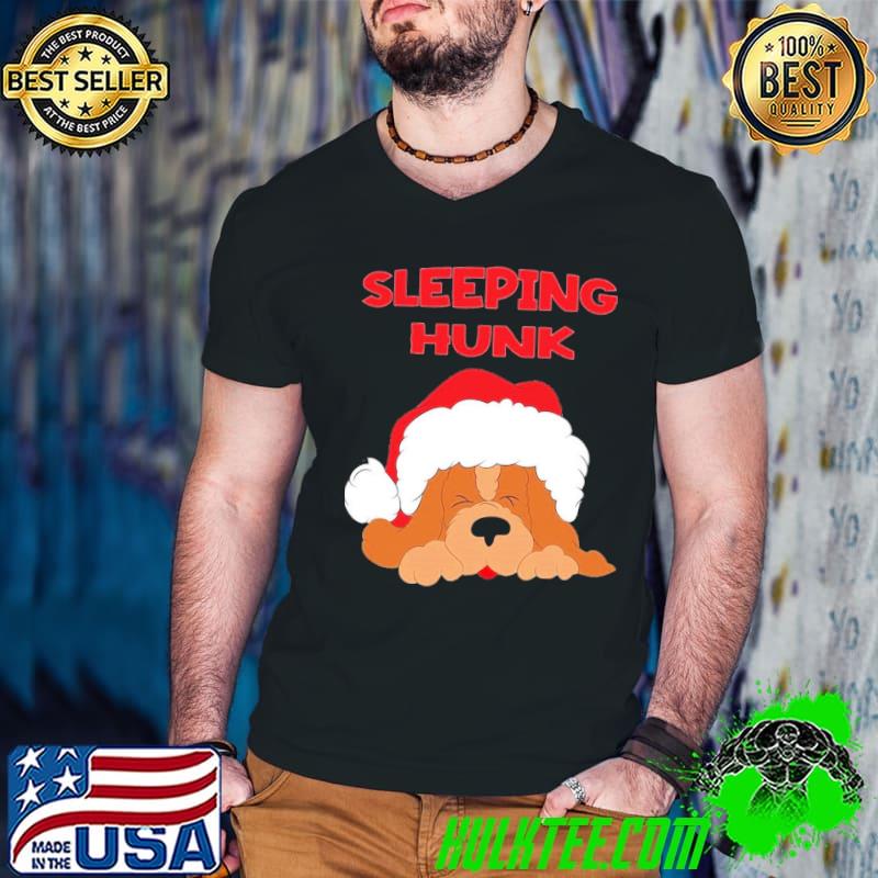 Cute dug sleeping hunk christmas shirt