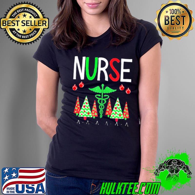 Cute nurse christmas tree nurse christmas holiday gift s Ladies Tee Cute nurse christmas tree nurse christmas holiday gift s Ladies Tee