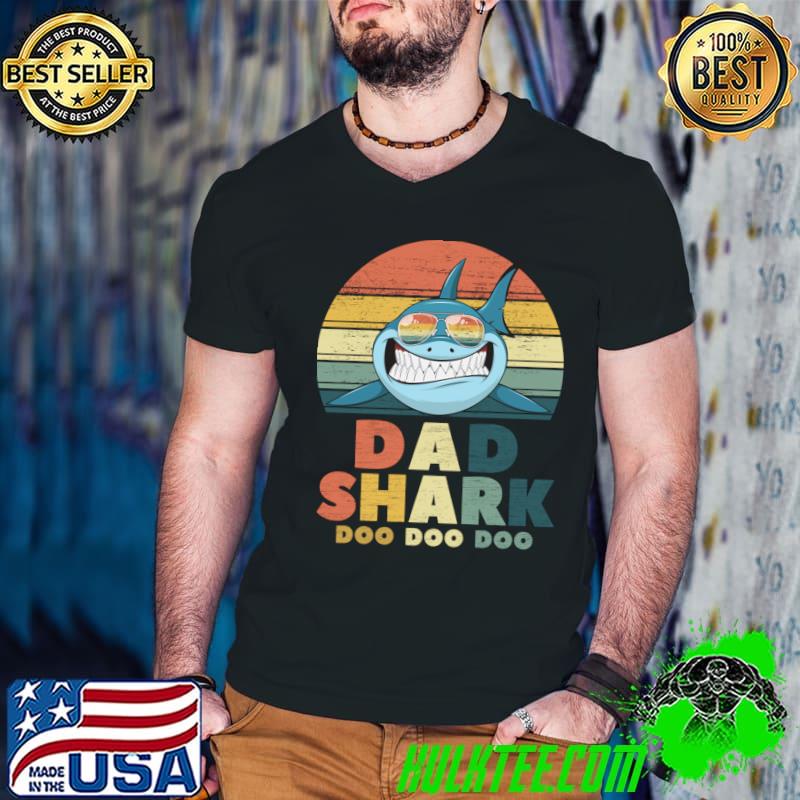 Dad Shark Vintage Dad Shark Doo Doo Doo T-Shirt