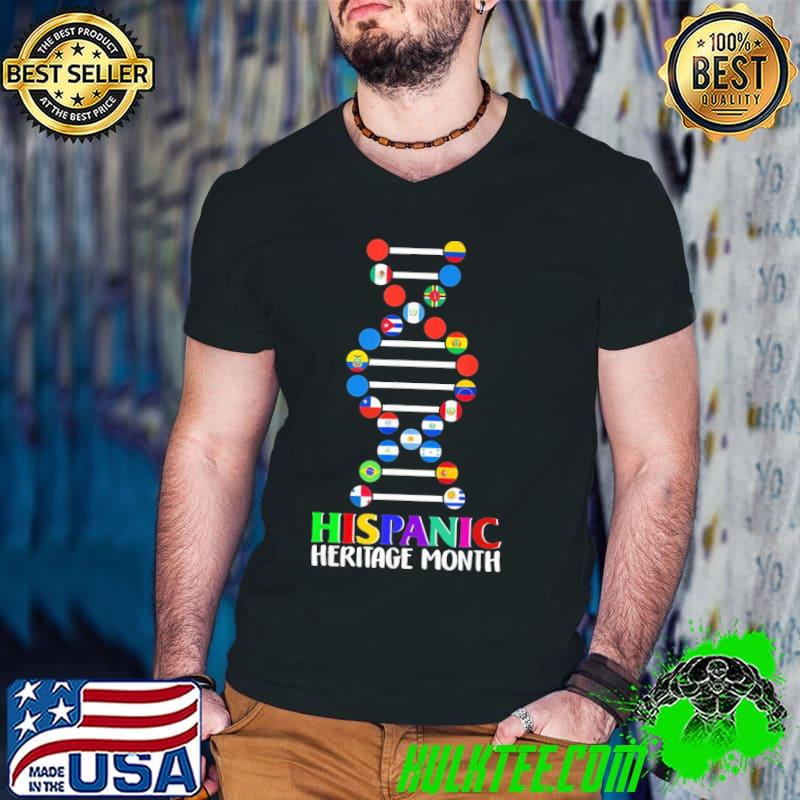 DNA latino nationalities national hispanic heritage month new design shirt