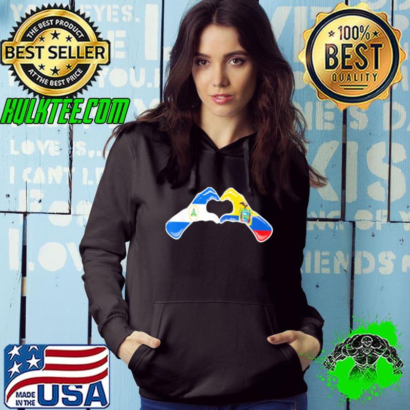 Ecuador Nicaragua flag ecuadorian nicaraguan heart s Hoodie Ecuador Nicaragua flag ecuadorian nicaraguan heart s Hoodie