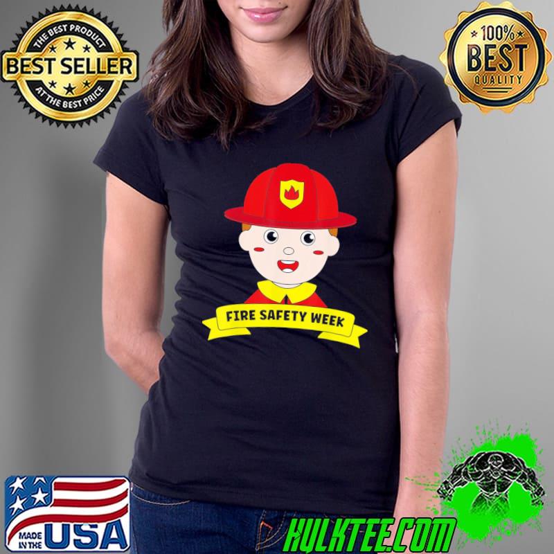 Fire safety week firefighter prevention fireman boy hero s Ladies Tee Fire safety week firefighter prevention fireman boy hero s Ladies Tee