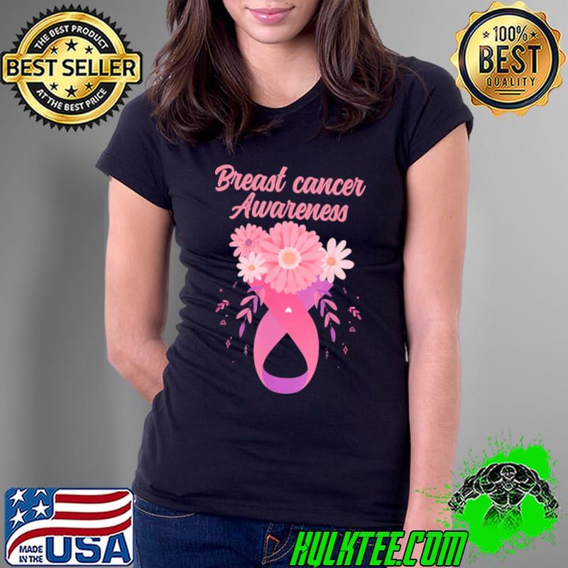 Flower jar pink ribbon breast cancer awareness month flower jar s Ladies Tee Flower jar pink ribbon breast cancer awareness month flower jar s Ladies Tee