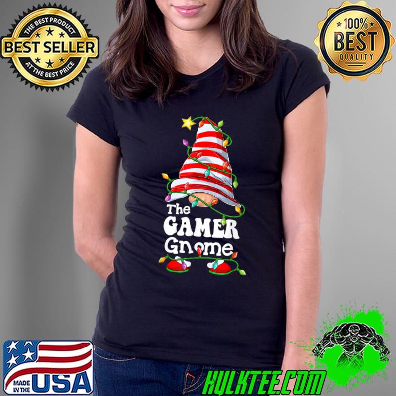 Gamer Gnome Lights Matching Family Group Christmas Party Pajama T-Shirt Ladies Tee Gamer Gnome Lights Matching Family Group Christmas Party Pajama T-Shirt Ladies Tee