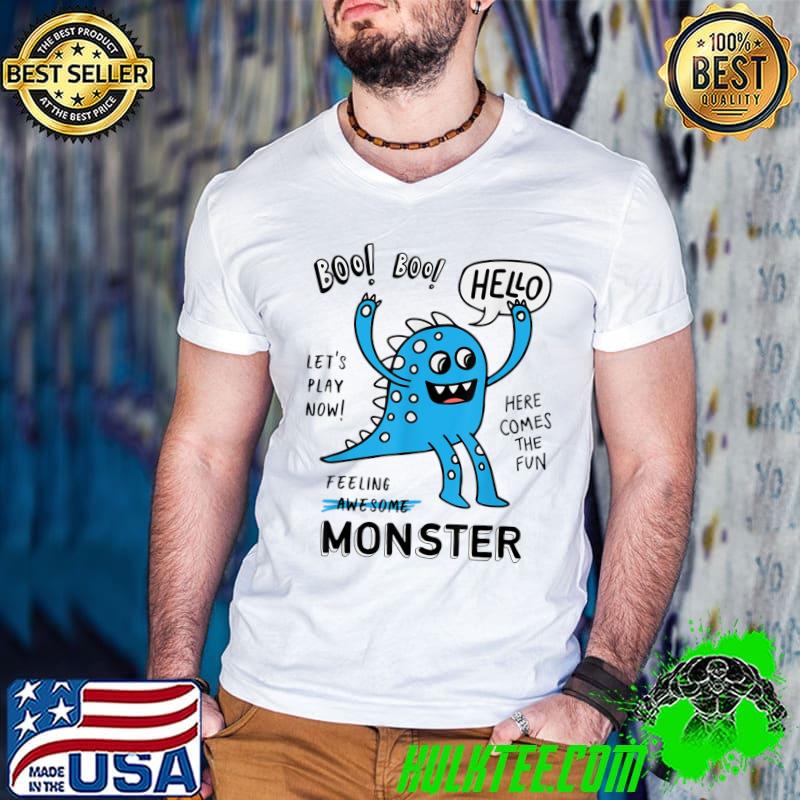 Halloween Boo Boo Monster Illustration Feeling Awesome T-Shirt Halloween Boo Boo Monster Illustration Feeling Awesome T-Shirt