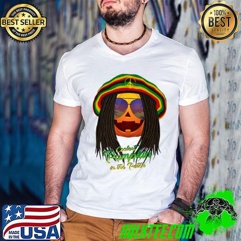 Halloween Coolest Pumpkin In The Patch Peace America T-Shirt