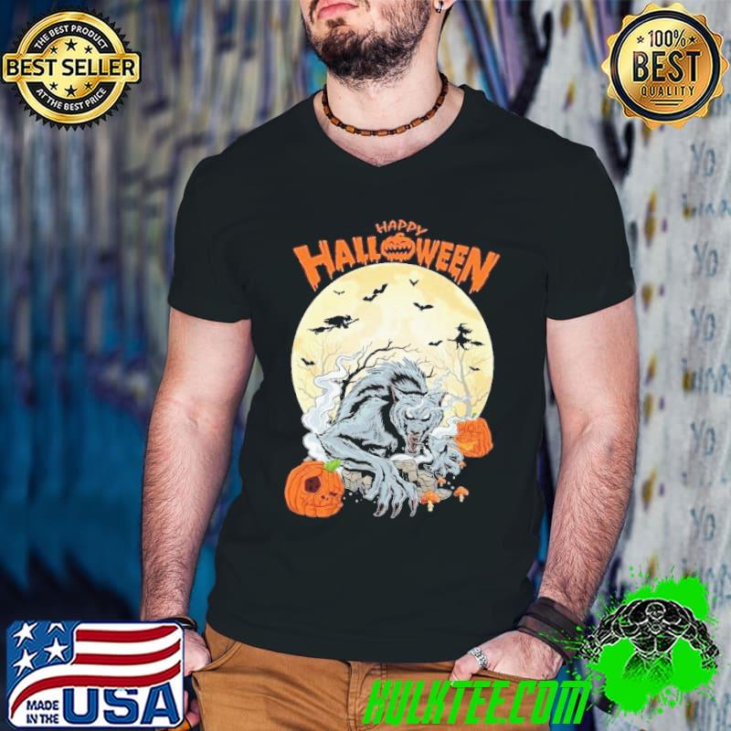 Halloween werewolf trick or treat trending shirt