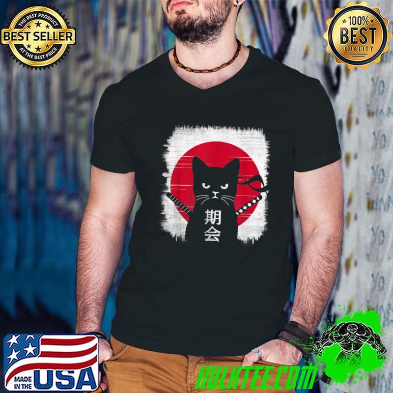 Japanese Sunset Style Cat Kitten Blood Moon My Cat T-Shirt