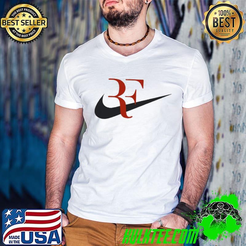 Legend roger federer rf x nike logo shirt