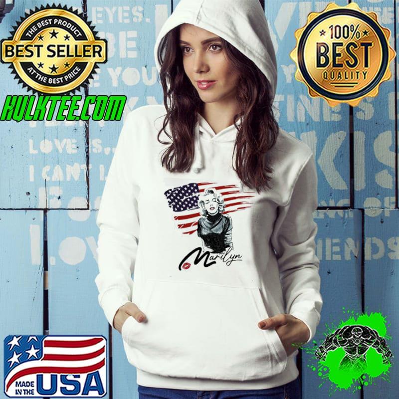 Marilyn monroe with the us flag s Hoodie Marilyn monroe with the us flag s Hoodie