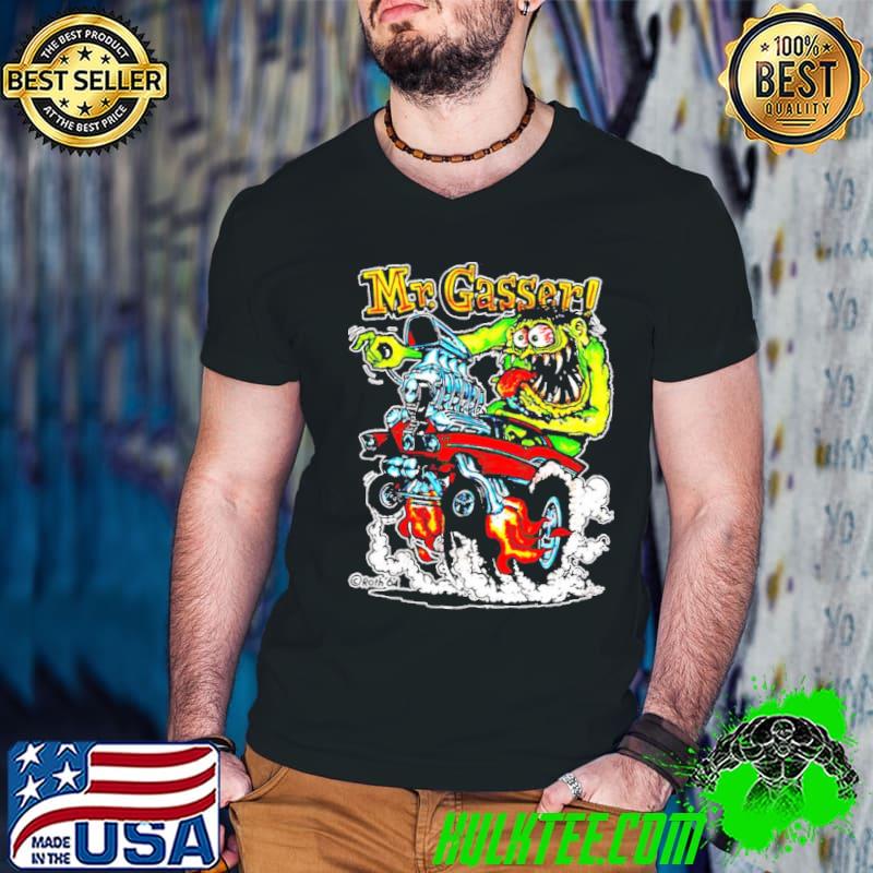 Mr gasser cartoon rat casual shirt