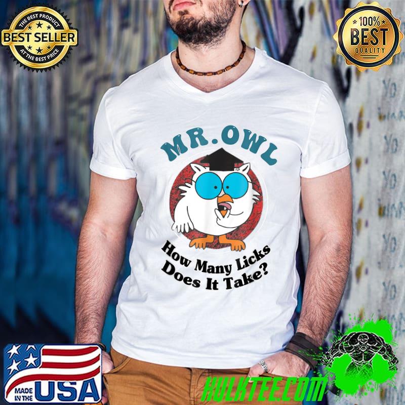 Mr Owl How Many Licks Does It Take Retro T-Shirt