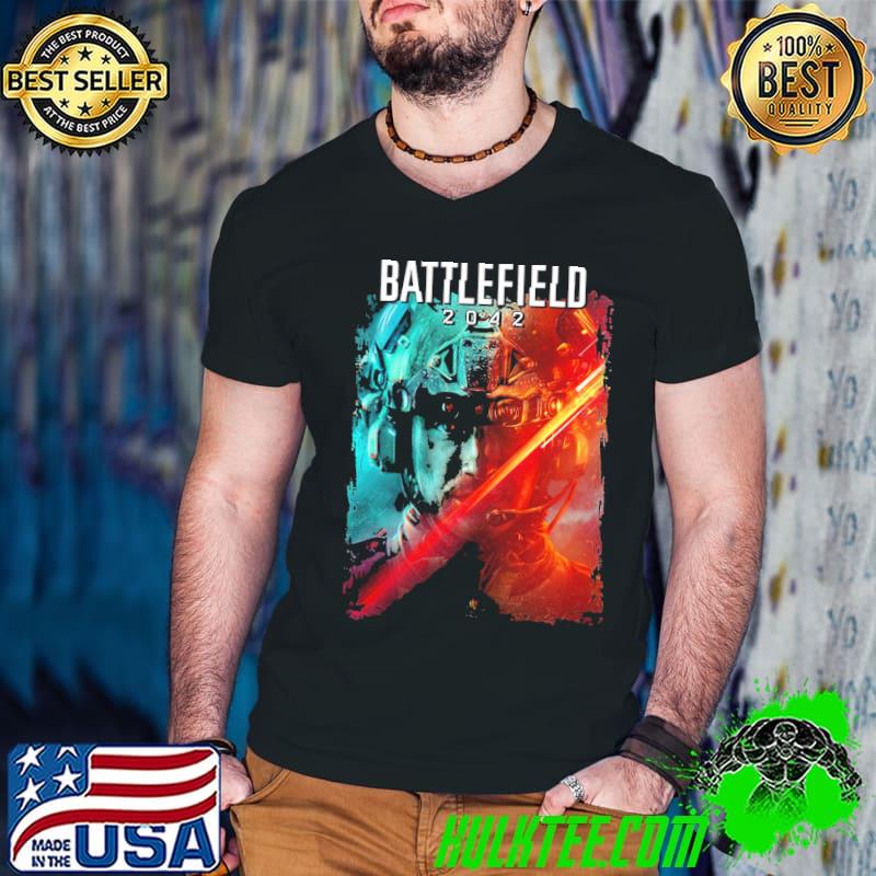 Poster style of battlefield 2042 gaming shirt