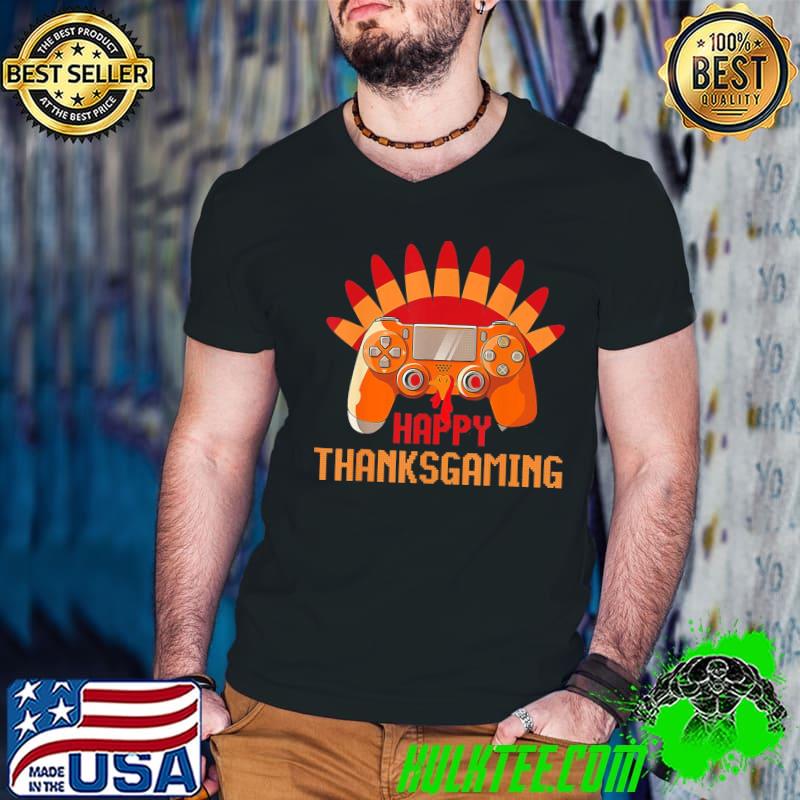 Thanksgiving gamer Turkey gaming controller kids boys men funny thanksgiving shirt