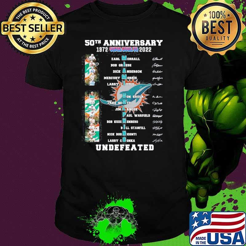 50th anniversary 1972 Super Dowl VII 2022 Undefeated Shirt