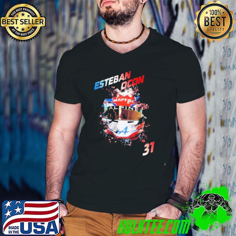 Aesthetic design helmet esteban ocon formula 1 racing classic shirt