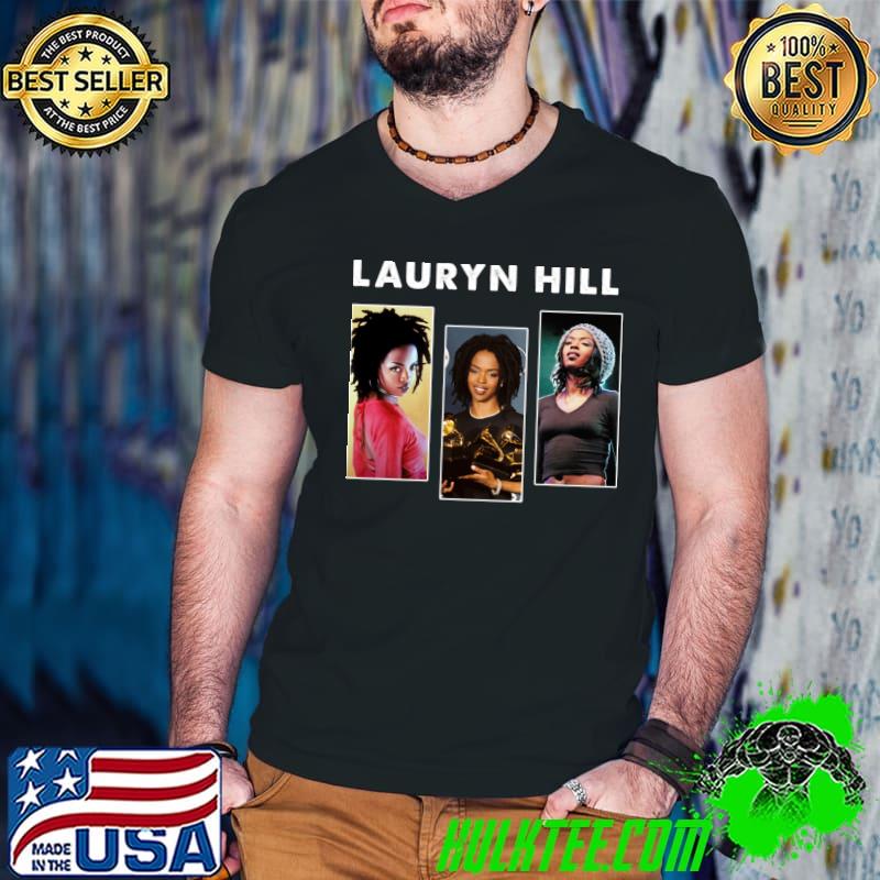 American rapper singer art flag retro three images idol lauryn hill T-Shirt