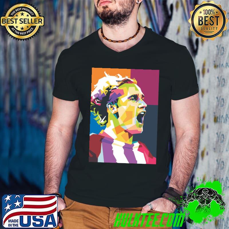 Antoine griezmann in popart portrait style classic shirt