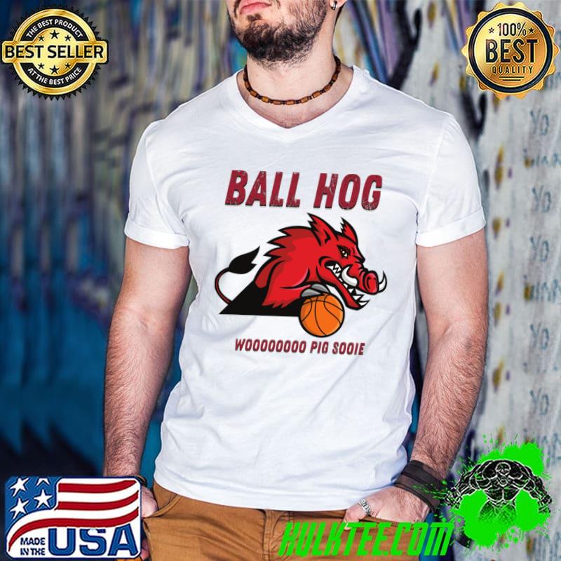 Ball hog wooooo pig sooie basketball symbol T-Shirt