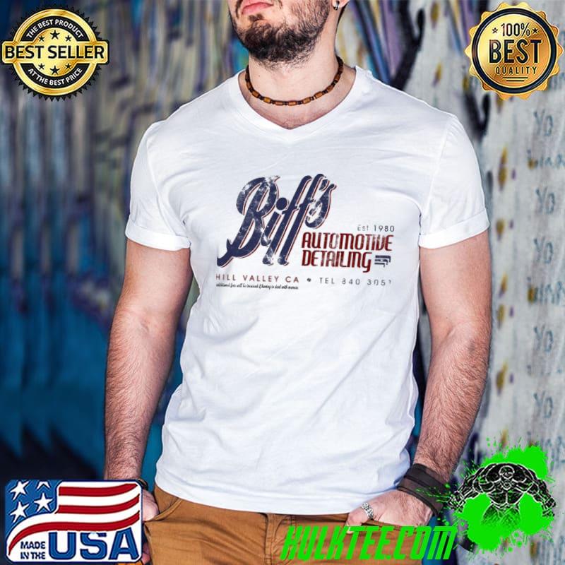 Biff's auto detailing retro design back in the future movies shirt