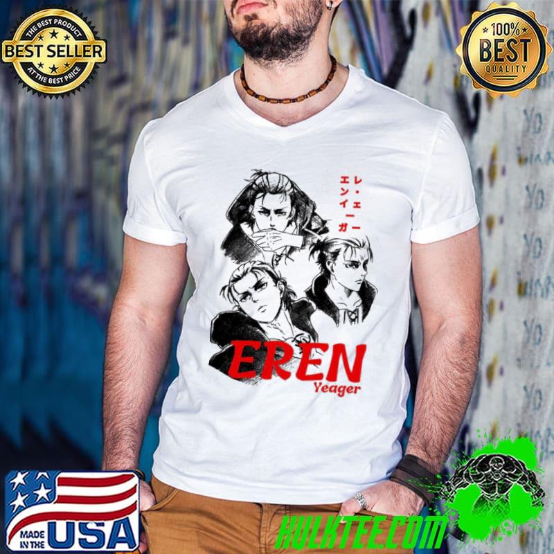 Black aesthetic design eren yeager classic shirt