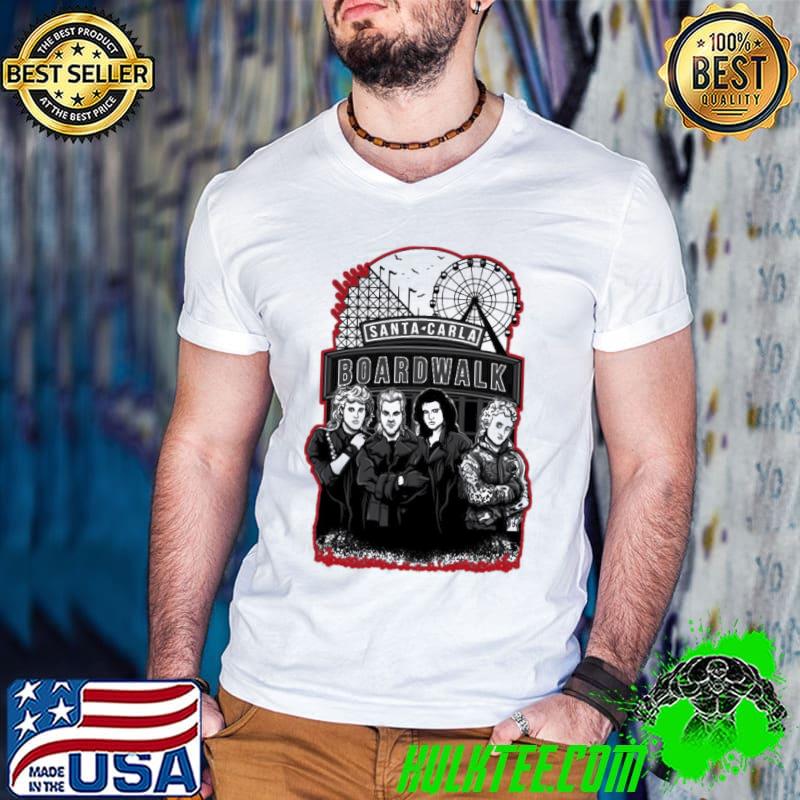 Boardwalk black and white art the lost boys santa carla shirt
